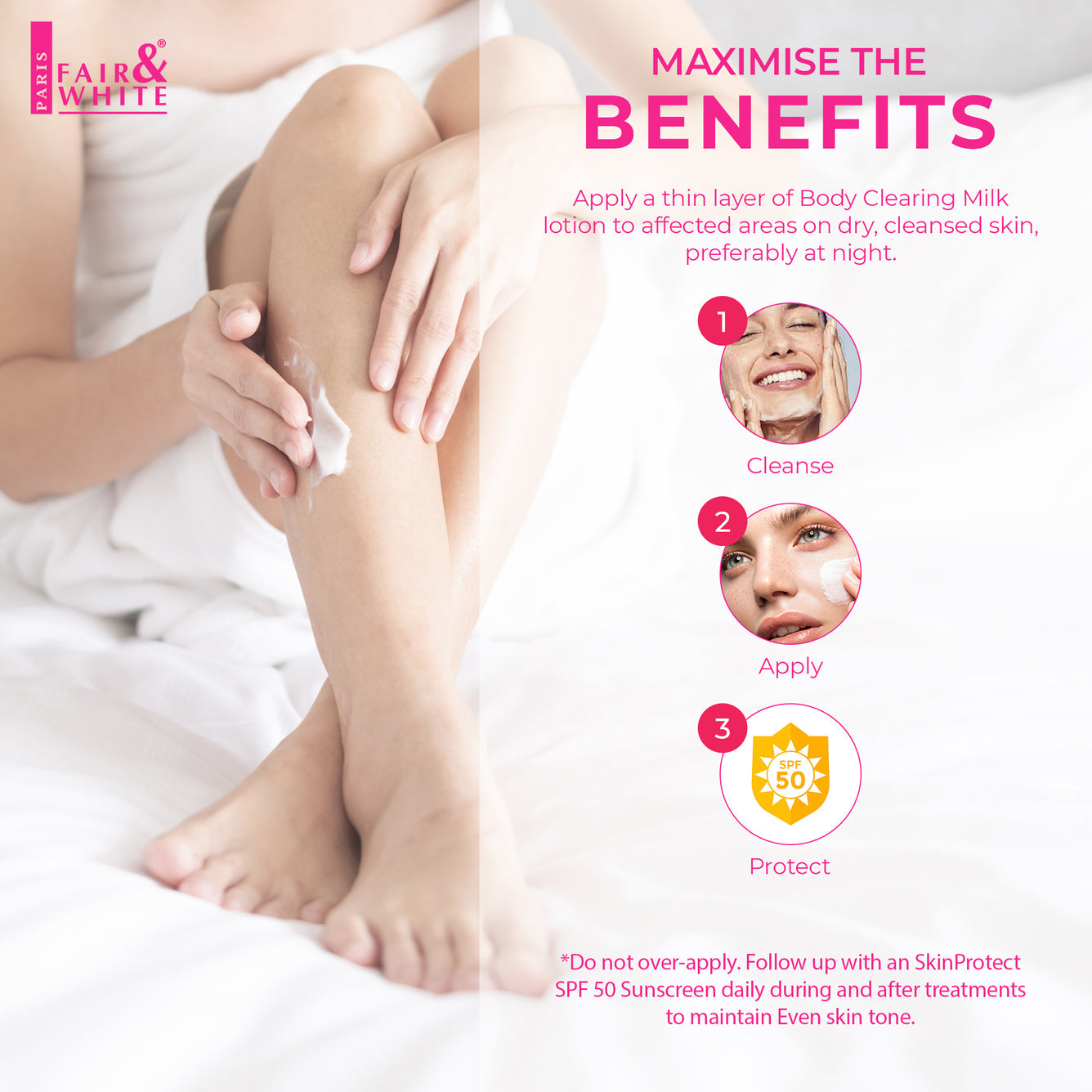 Fair & White So White Maxi Tone Clarifying Body Milk - 250ml / 8.45 oz