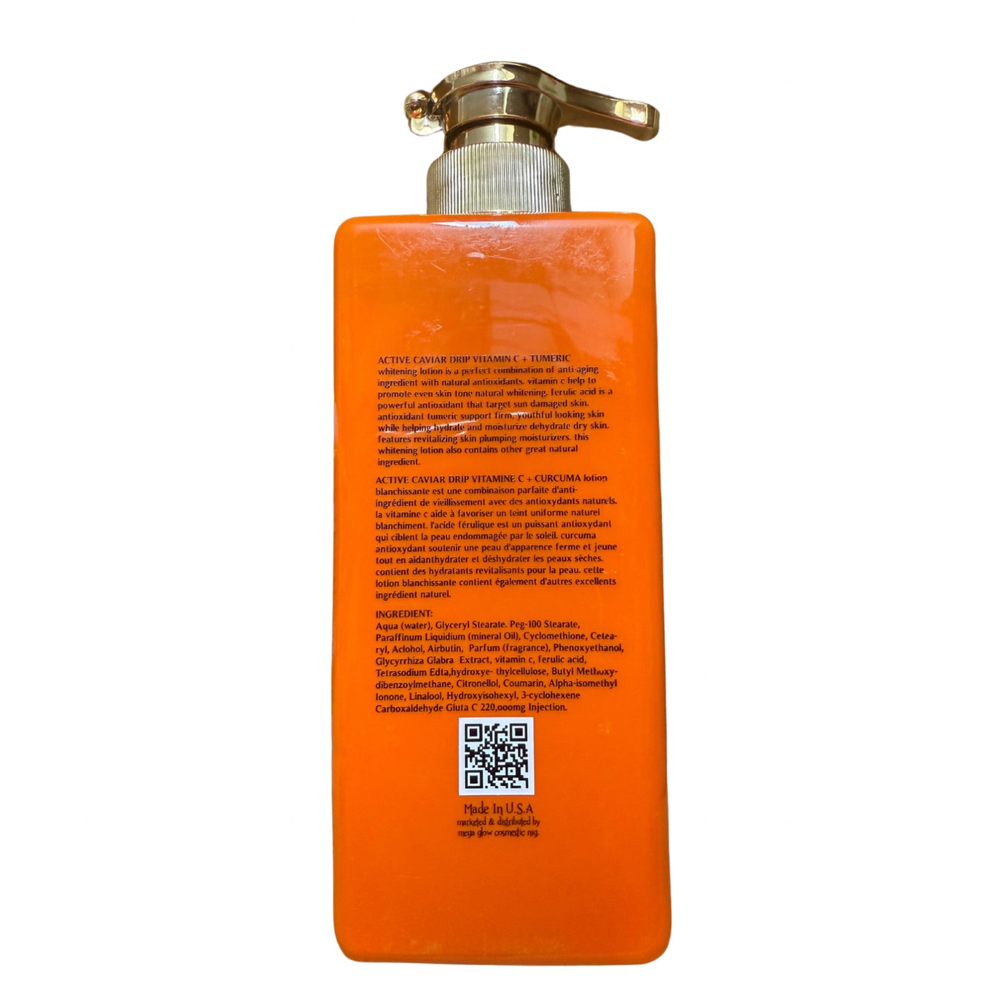 Active Caviar Drip Vitamin C + Turmeric Firming Whitening Lotion 444ml