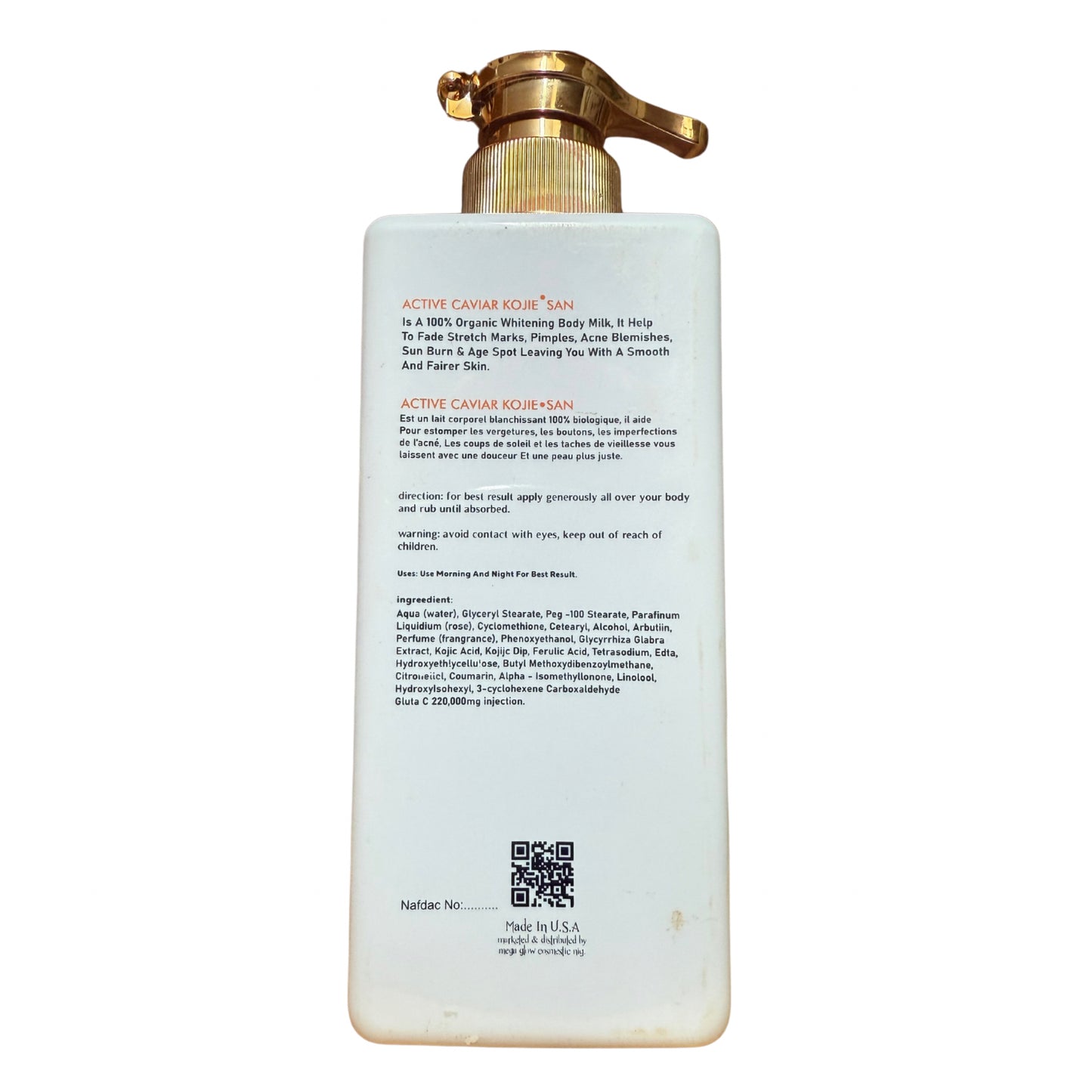 ACTIVE CAVIAR DRIP Kojie San Lightening Body Lotion 444ml