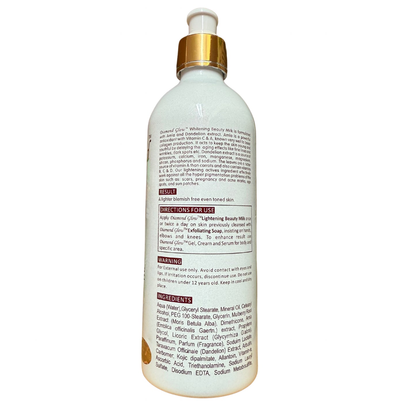 Diamond Glow Elegant Whitening Beauty Milk 500 ml