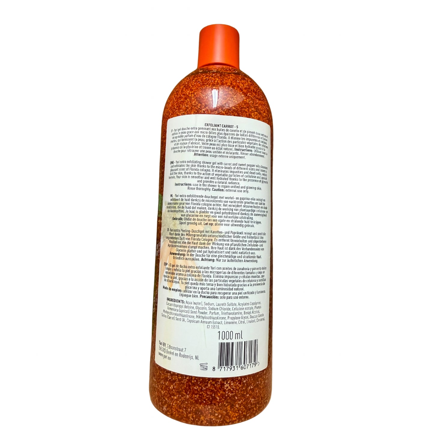 Yari ShowerGel Exfoliant Gel Douche (carrot & pigmentdoux)
