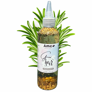 Herbal Hair Growth Oil with Rosemary & Fenugreek, Nourishing Oil for Enhanced Hair Growth and Scalp Protection 4fl oz