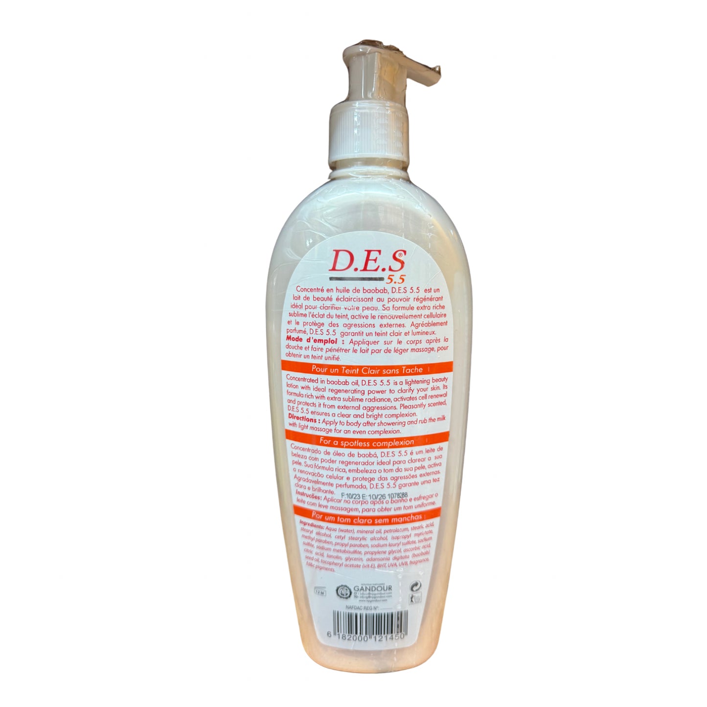 D.E.S 5.5 Extreme Brightening Body Lotion 500ml