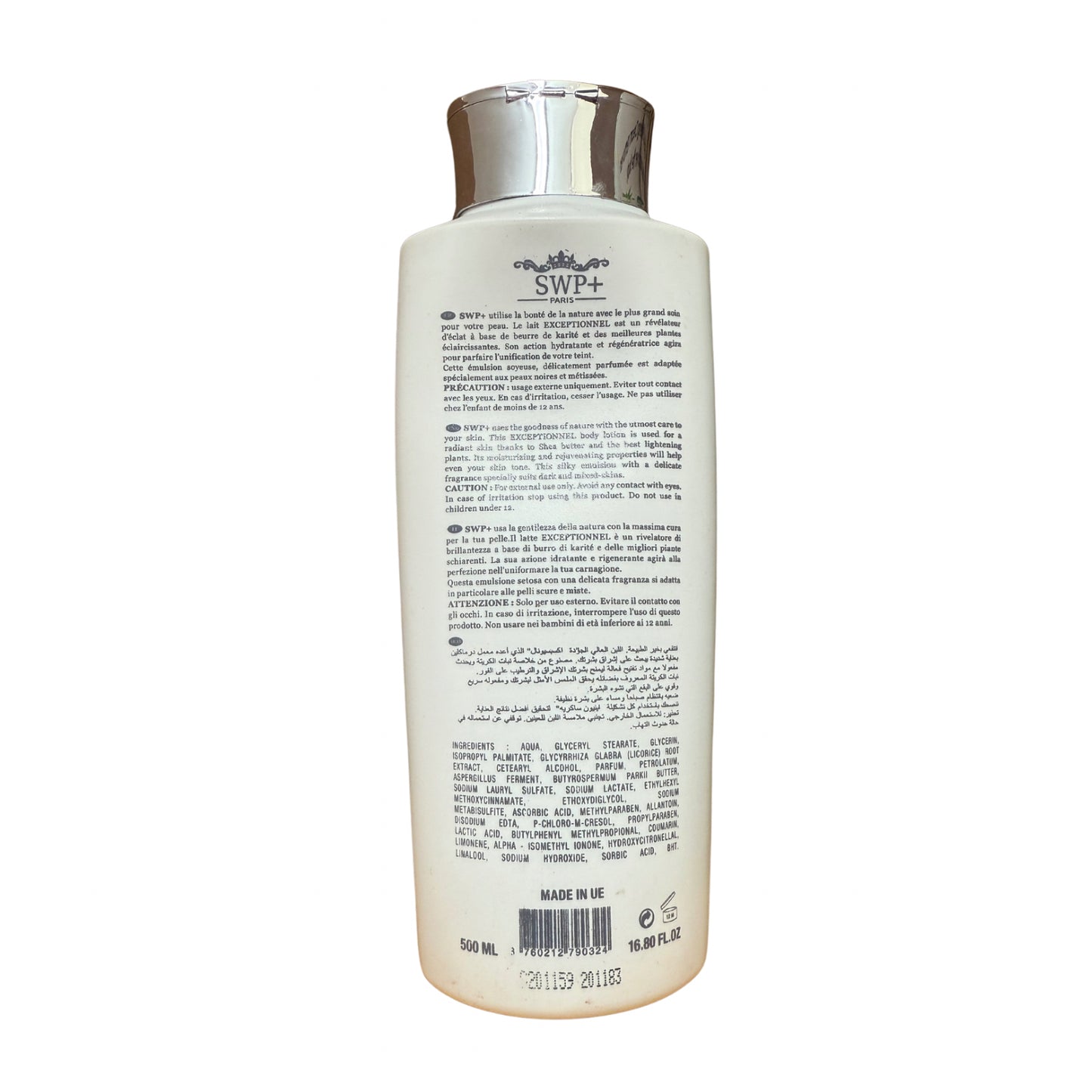 SWP+ Paris Lightening Body Lotion Exceptionnel 500ml