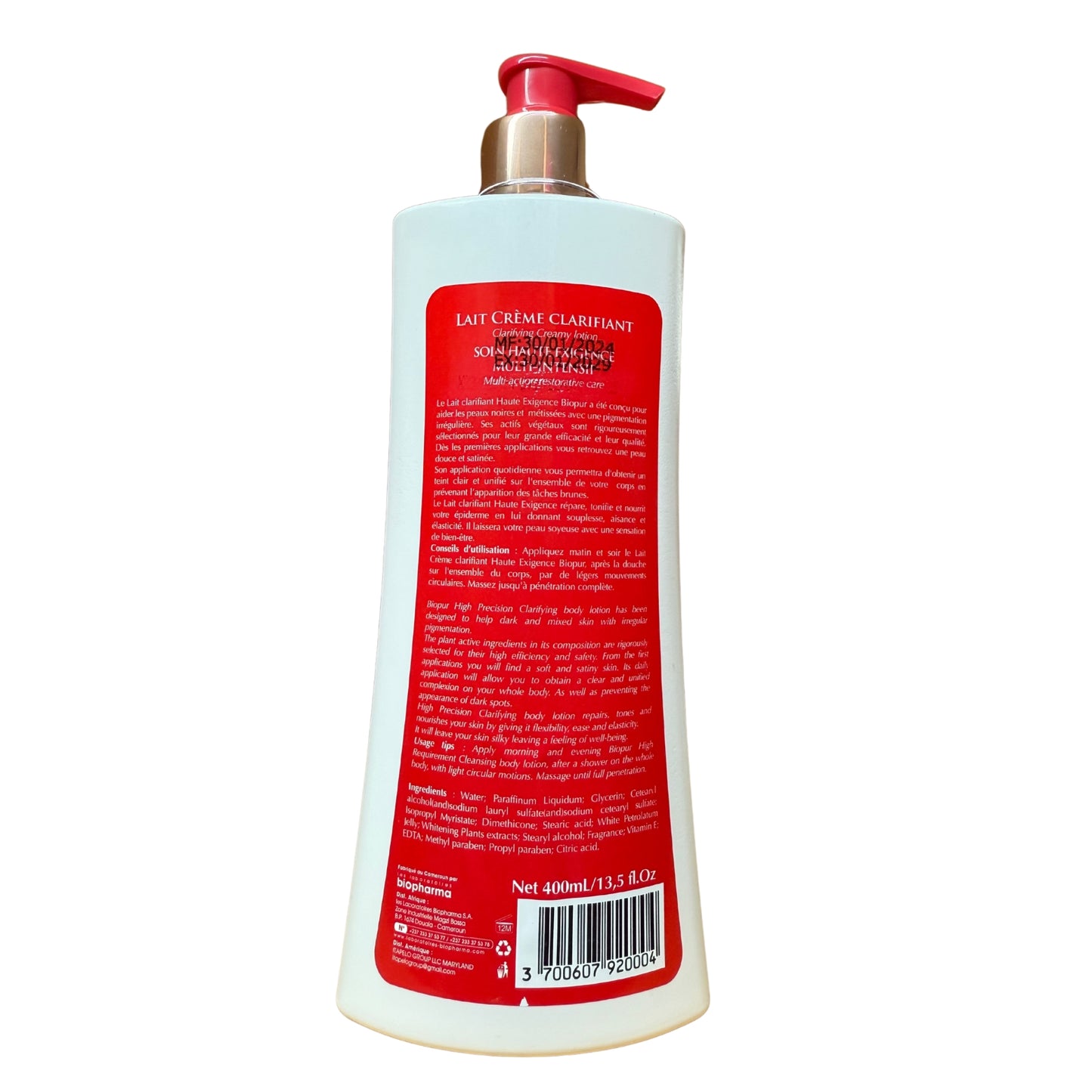 BioPur Paris Super Restorative Lotion 400ml | 13.52oz