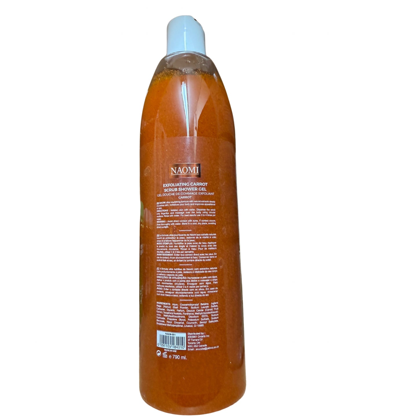 Naomi Exfoliating Scrub Shower Gel 790ml