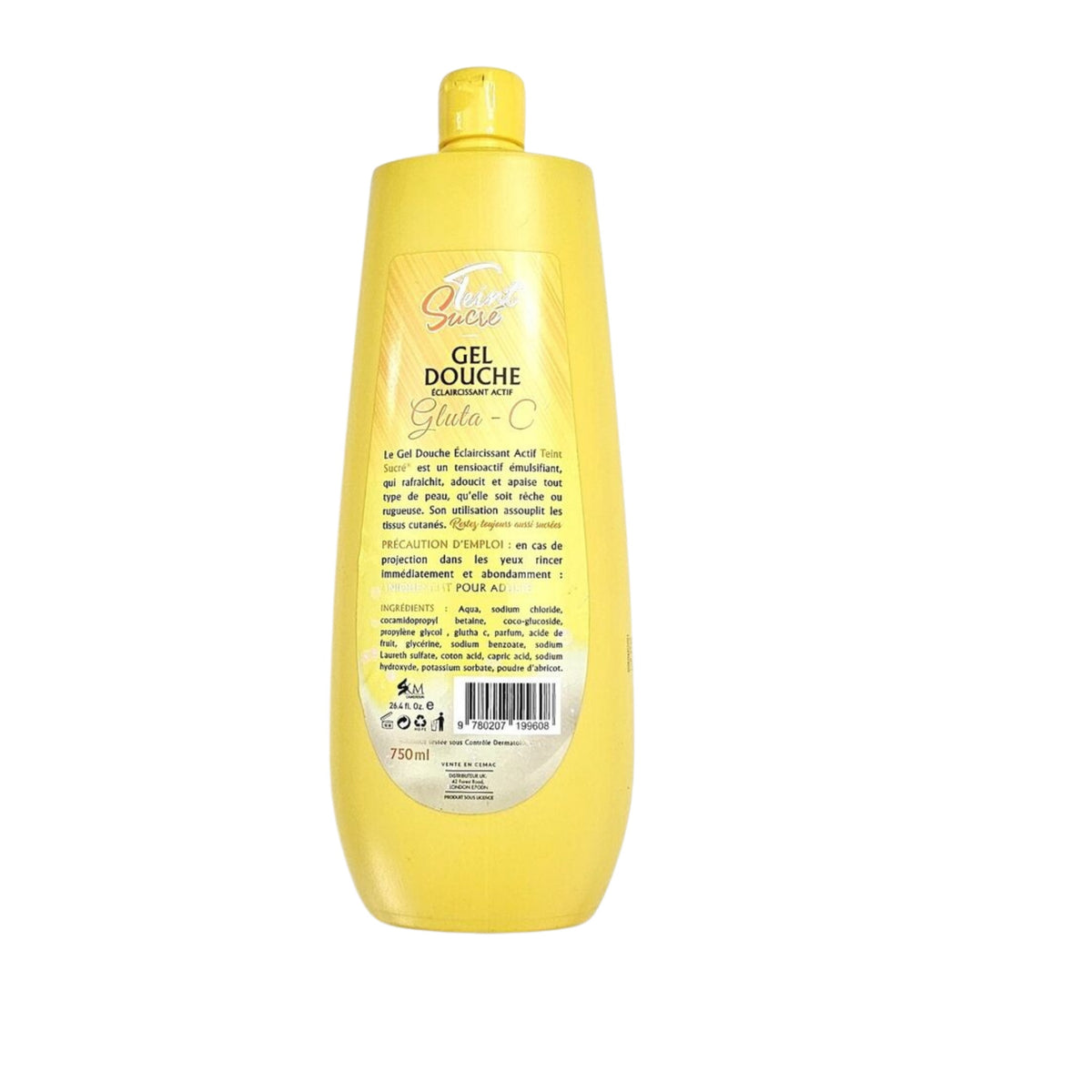 Teint Sucre Gel Douche Bain Moussant Eclaircissant