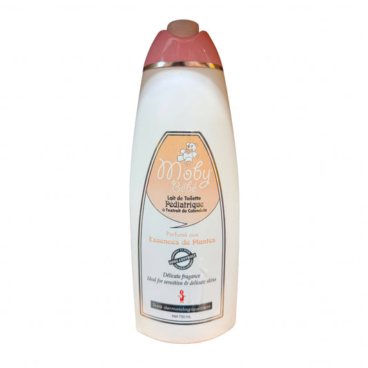 Moby Bebe Lait de Toilette Pediatrique a l'extrait de Calendula 750ml (Pink)