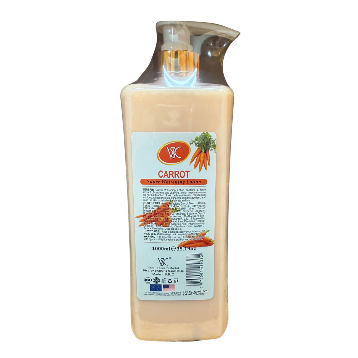 VSC Super Whitening Carrot Lotion 1000ml