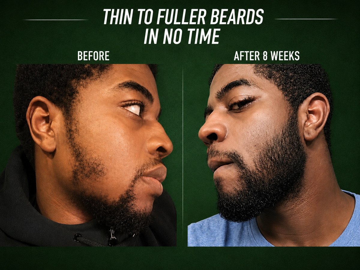 Beard Growth Oil, Rapid Beard Thickening, Plant Based Beard Growth Oil, Mean Beard Care 4oz