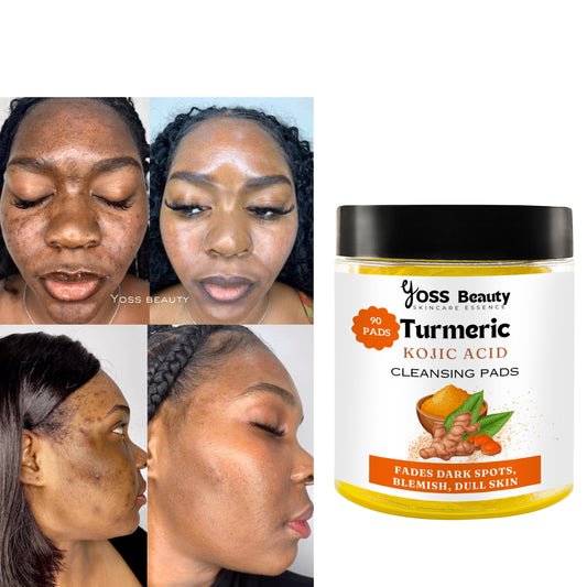 Turmeric Kojic Brightening Pads, Exfoliating Pads For Dark Spots, Blemish Pads, Glowing Skin Pads